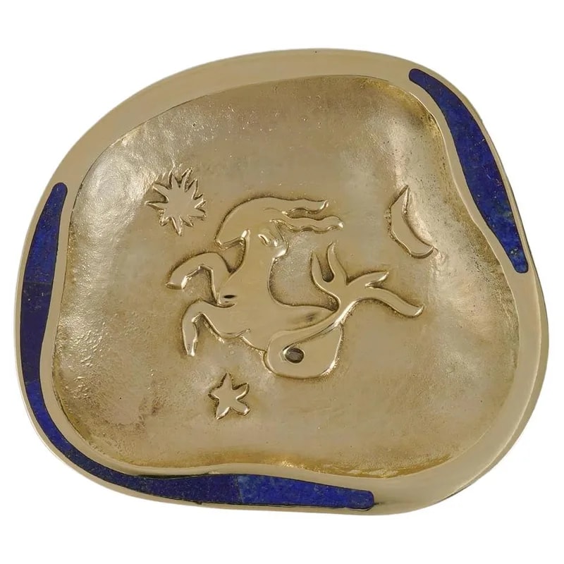 Capricorn Trinket Tray in Brass with Semi-Precious Viya by Vikram Goyal — decorative_object — resale