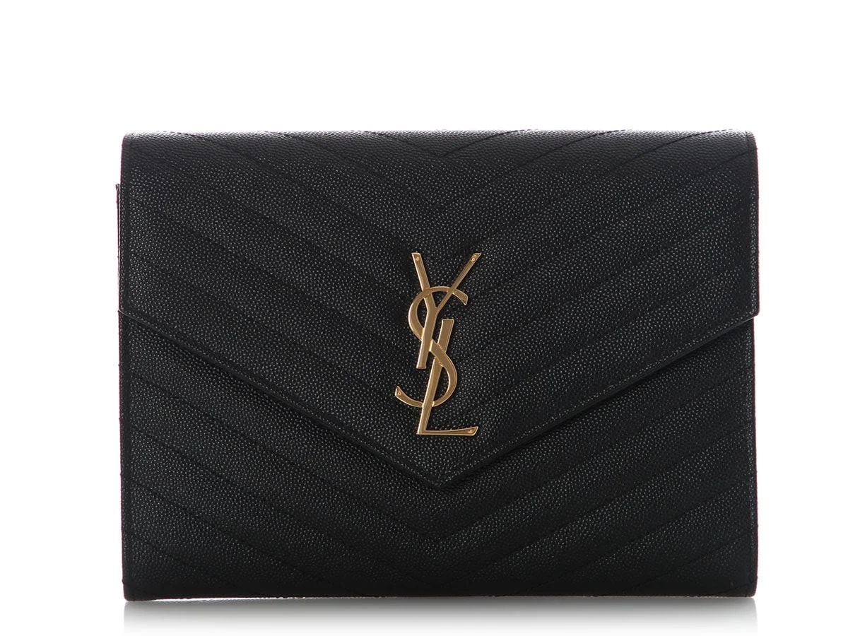 Saint Laurent — Saint Laurent Grain de Poudre Cassandre — Handbag — resale