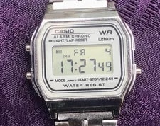 Japan Alarm Chrono Digital Casio-QUARTZ 593 A159W 4