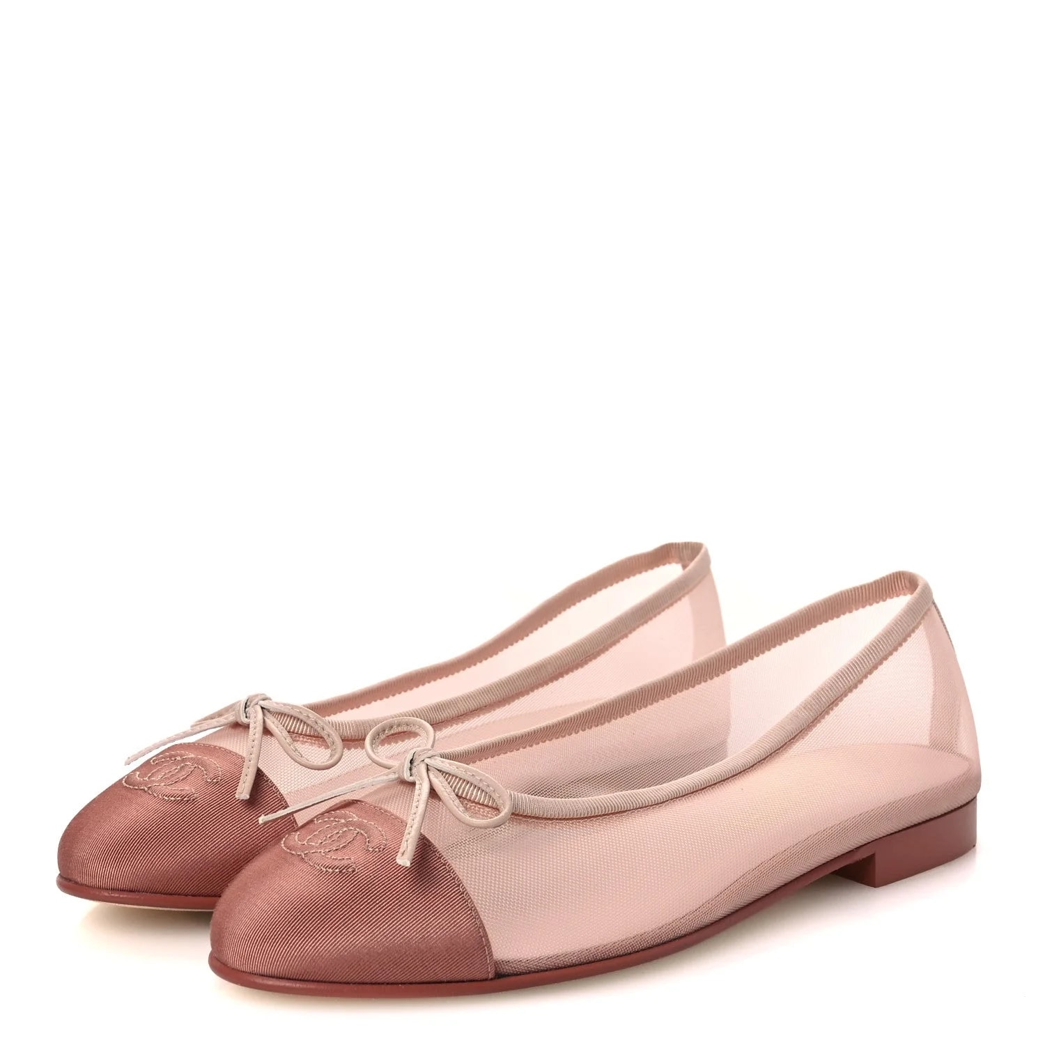 Grosgrain CC Cap Toe Ballerina 38.5 Light Dark 4
