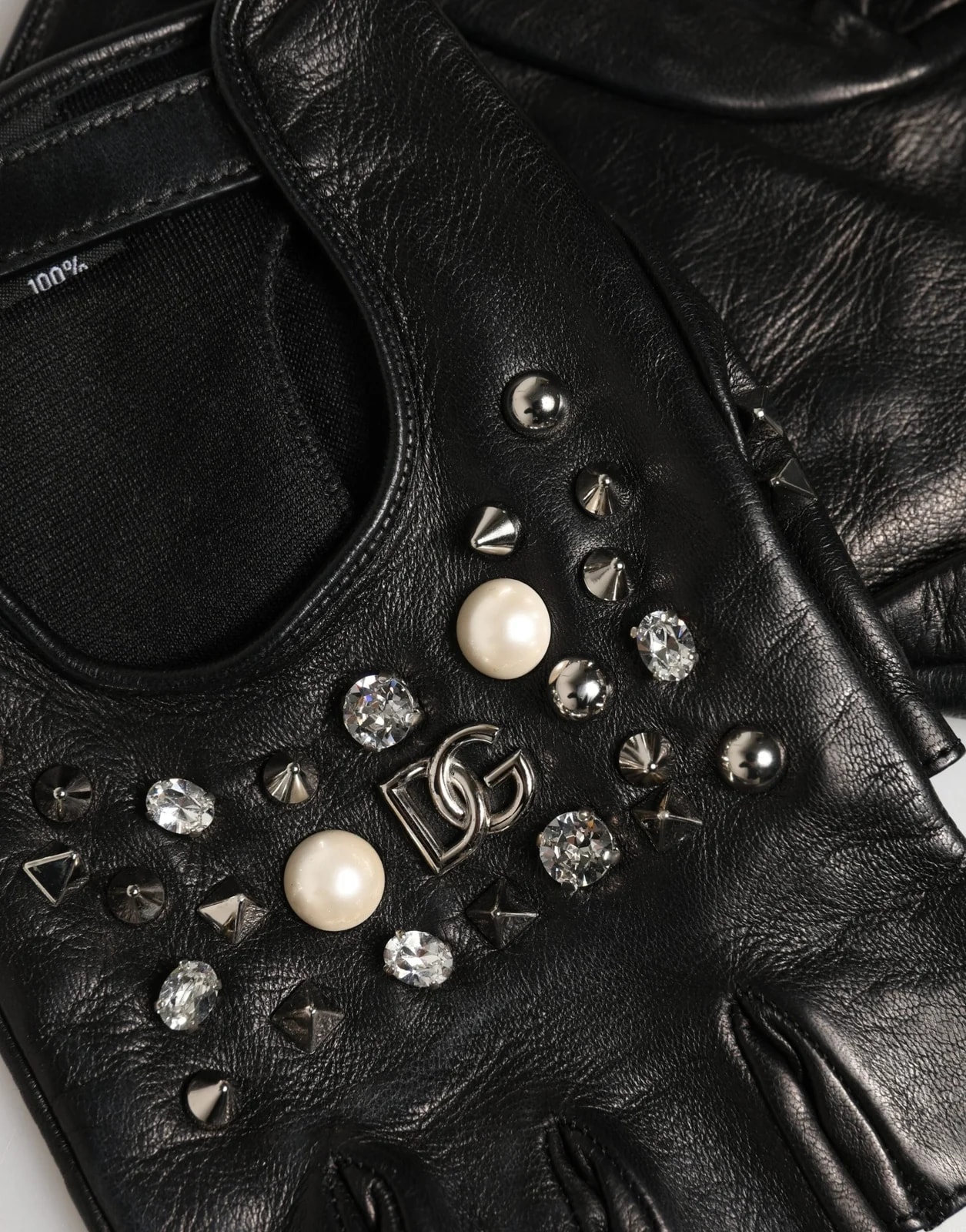 Dolce & Gabbana Embellished Wrist Length Mitten Gloves 3