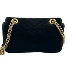 Gucci GG Marmont Velor Chain From Japan 2