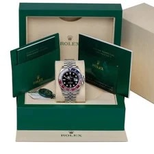 Rolex — Rolex GMT-Master II Pepsi Black Dial Stainless Steel 126710BLRO — Watch — resale