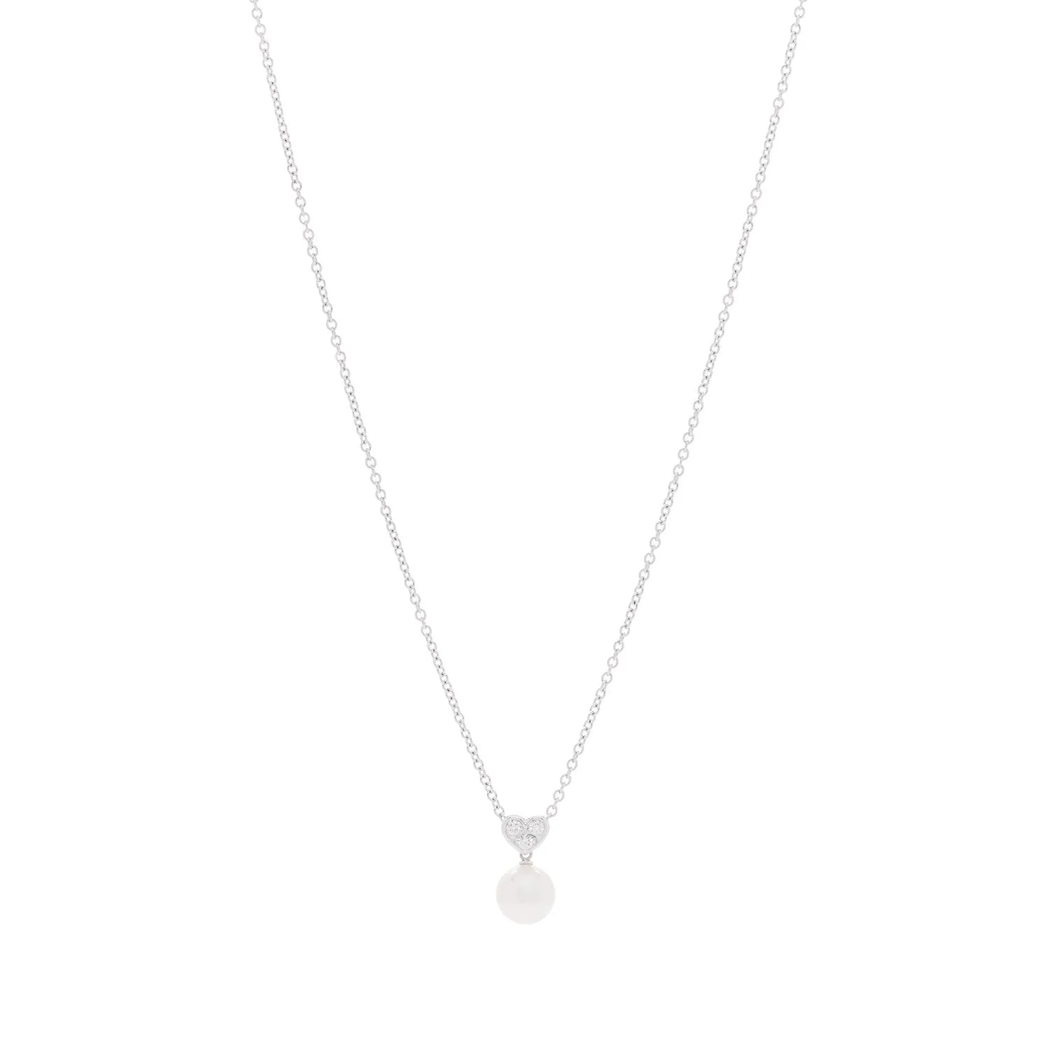 Mikimoto — 18K White Gold Akoya Cultured 8mm Heart Drop — Jewelry — resale