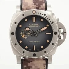 Panerai — Panerai PAM01518 SS & Nylon AT Black Dial Submersible Kualanta Quatro Navy Sh — Watch — resale