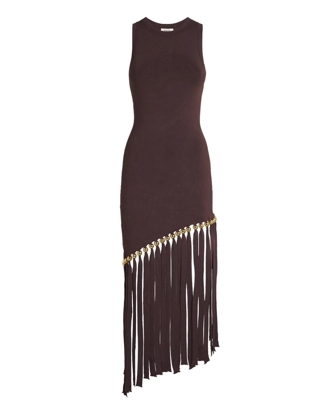Sandro — Sandro Sleeveless Fringed-Hem Knitted Midi Dress — Clothing — resale