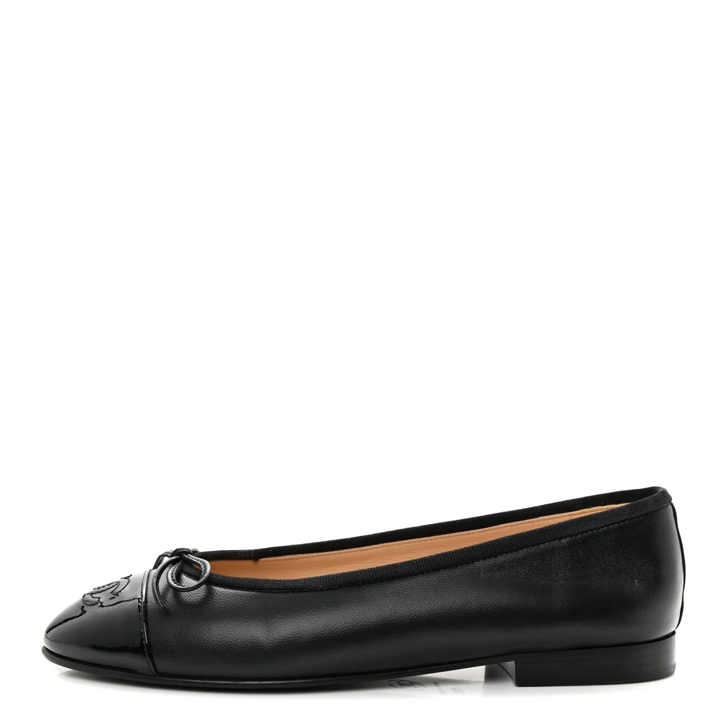 Chanel — Cap Toe Ballerina 37.5 — Designer Shoe — resale