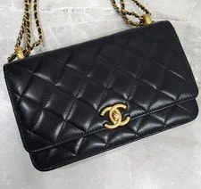 Chanel New CC Logo Season Perfect Fit Flap Small Lamb Interior 156743938 4