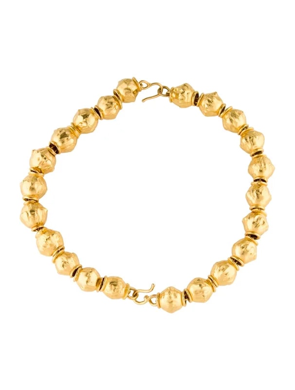Jean Mahie — 22K Etruscan Bead Convertible Collar Necklace — Jewelry — resale