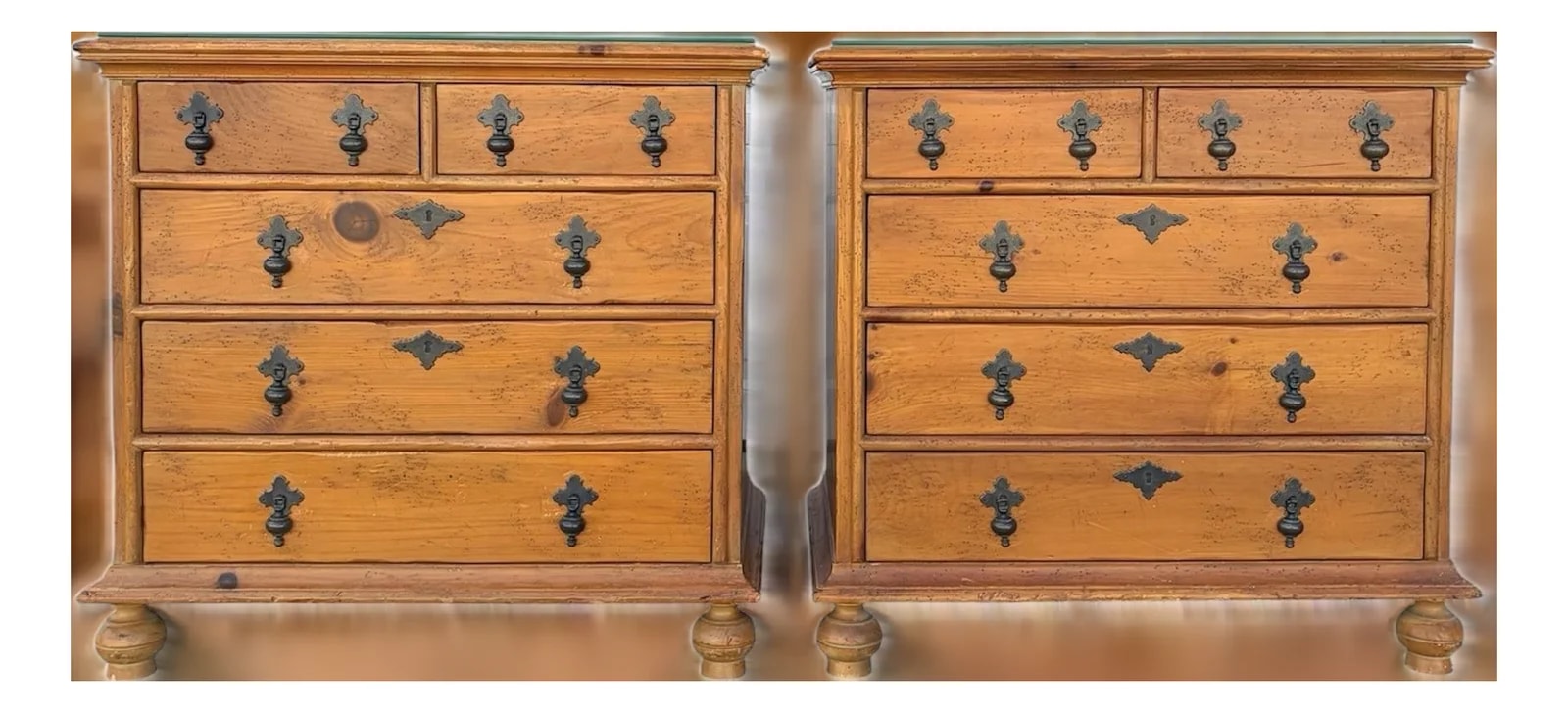 Baker Furniture Company — Milling Road By Baker Furniture 19th Century Antique William & Mary Dresser Set, 2 Pieces — Furniture — resale