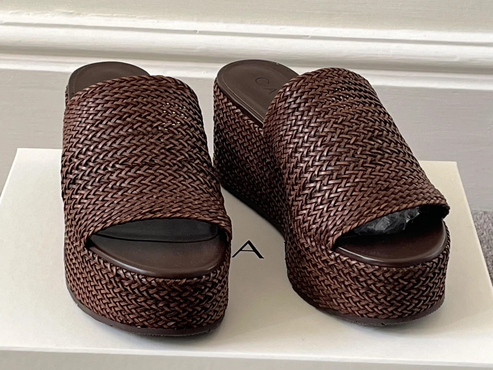 Casadei — Casadei Woven Platform Slides — Designer Shoe — resale