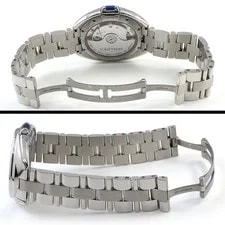 Cartier Cle WSCL0006 Silver Guilloche Dial Roman Numerals SS Automatic 3