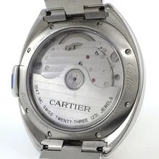 Cartier Cle WSCL0006 Silver Guilloche Dial Roman Numerals SS Automatic 4