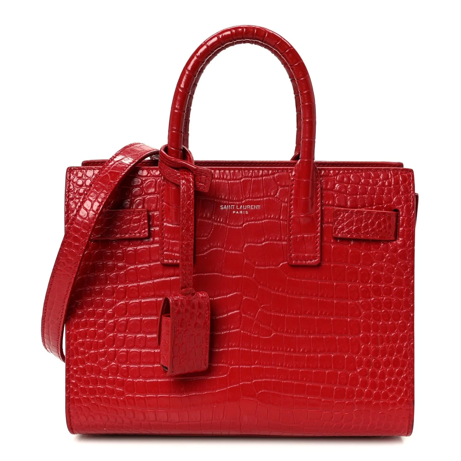 Saint Laurent — Embossed Nano Sac de Jour — Handbag — resale