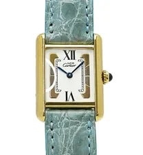 Cartier — Cartier Must Tank Vermeil SM Trinity W1006354 Quartz 27mm Box White — Watch — resale