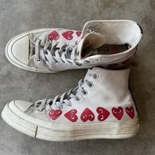 Converse — Converse Comme des Garçons Play Chuck 70 High Top Heart Sz M8/W10 162972C — Sneaker — resale
