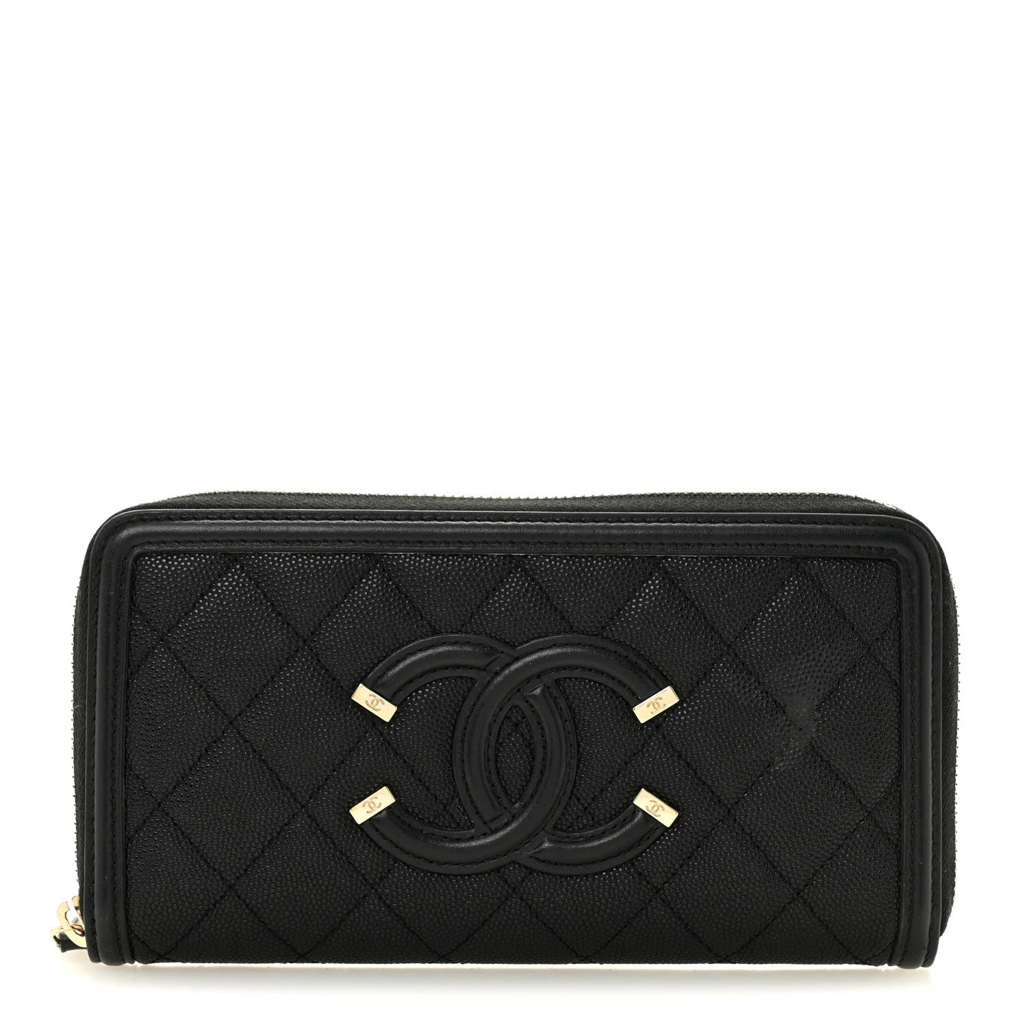 Chanel — Filigree Zip Around Wallet — Accessory — resale