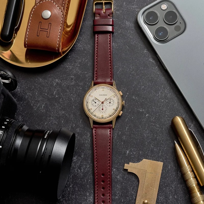 1940s Movado M95 Chronograph Ref. 49036 in 14k Yellow Gold 3