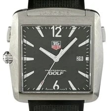 Tag Heuer — TAG Heuer Professional Sports Golf Tiger Woods WAE1111-0 SS Rubber Black — Watch — resale