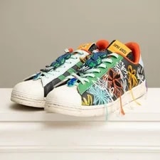 Adidas Super Earth M8.5 Superstar Artistic Streetware Pop Art Colorful Limited 2