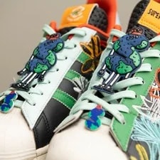 Adidas Super Earth M8.5 Superstar Artistic Streetware Pop Art Colorful Limited 4