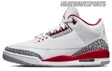 Air Jordan — Air Jordan 3 Retro 'Cardinal ' CT8532-126 New Sizes — Sneaker — resale