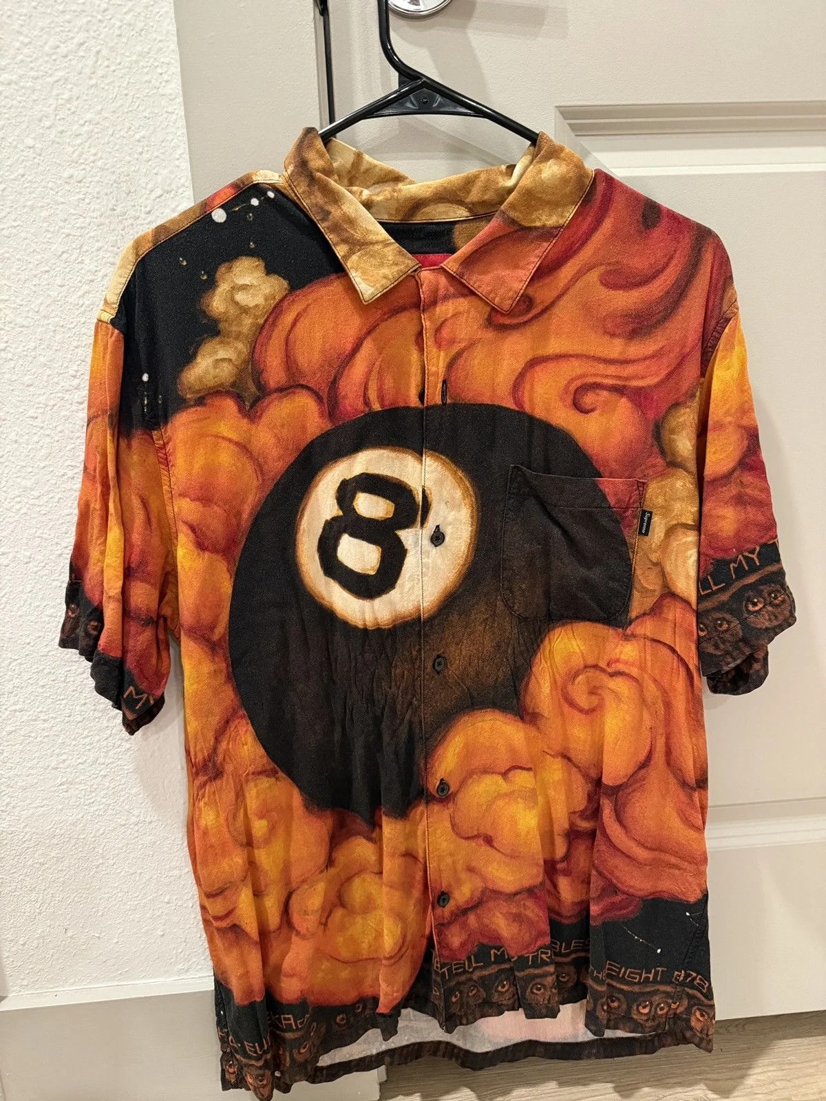 Supreme — Supreme Martin Wong 8-Ball Rayon S/S Shirt — streetwear — resale