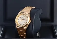 Audemars Piguet Royal Oak 37mm Rose Gold Diamond Bezel Silver Dial 15451OR 4