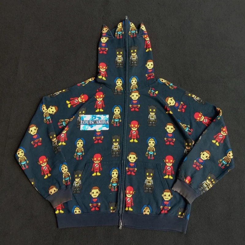 BAPE — 2007 Bape × DC Comics Full Zip Hoodie — streetwear — resale