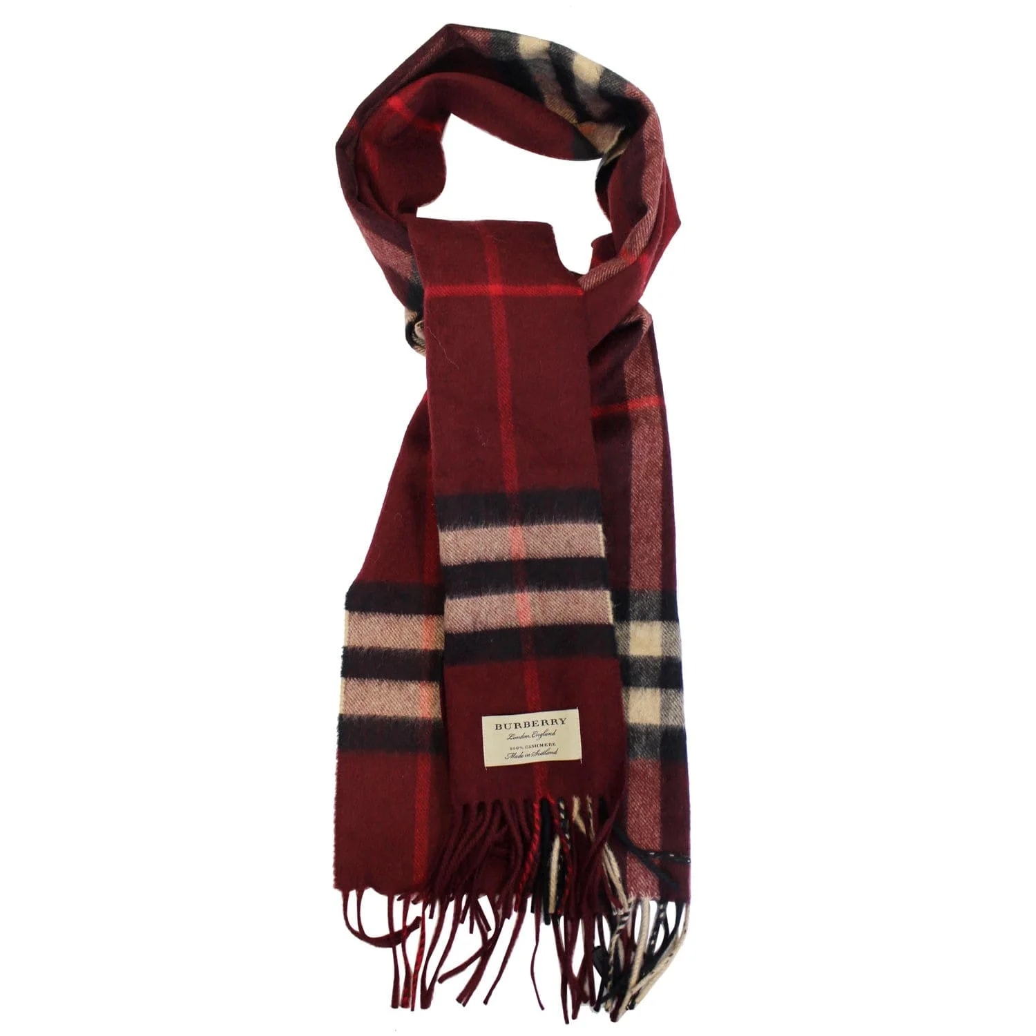 Burberry — Burberry the Classic Scarf in Claret — Accessory — resale