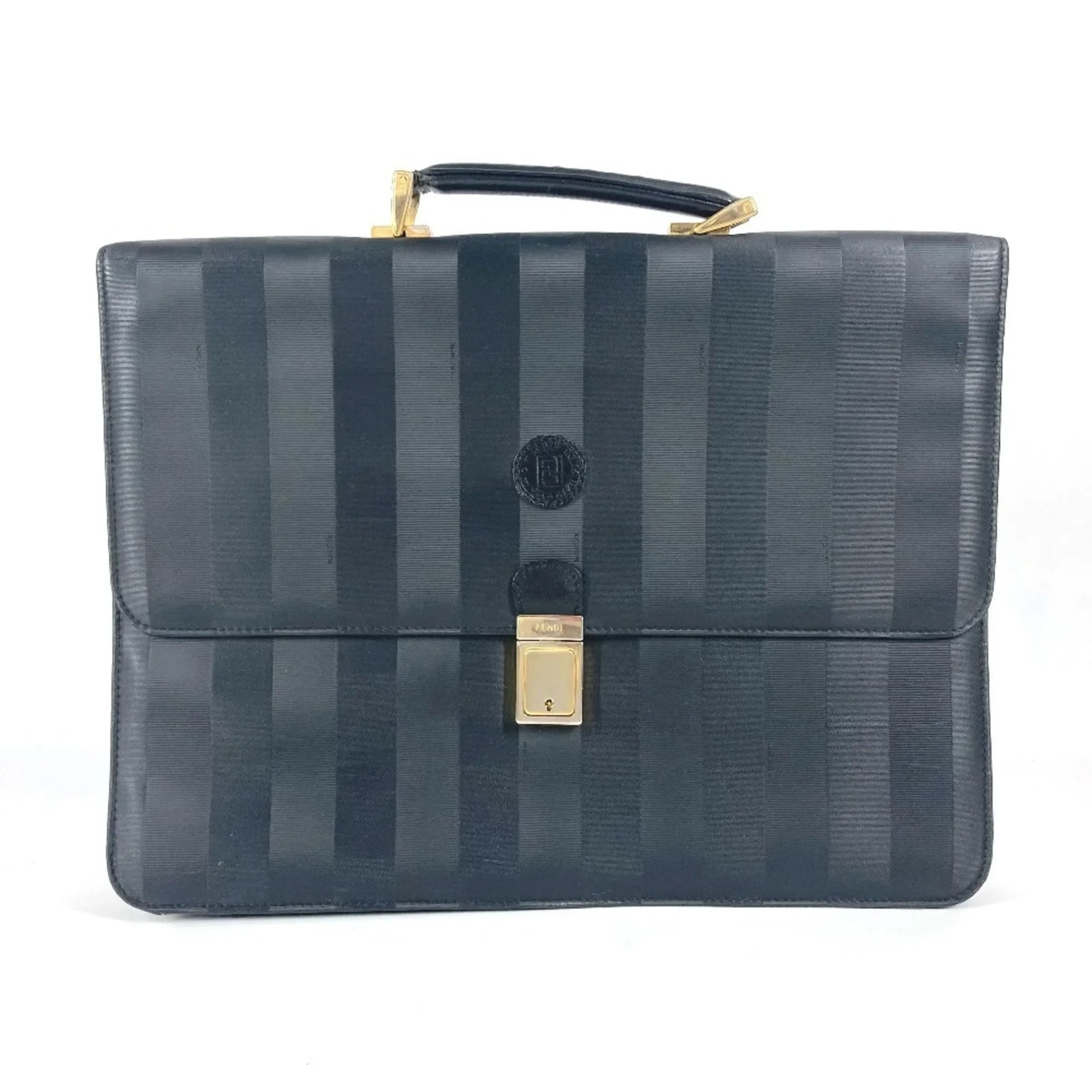 Fendi — Fendi Pequin Briefcase — Handbag — resale