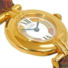 Cartier Must de W590002 Trinity Vermeil SV925 GP Quartz W43 4