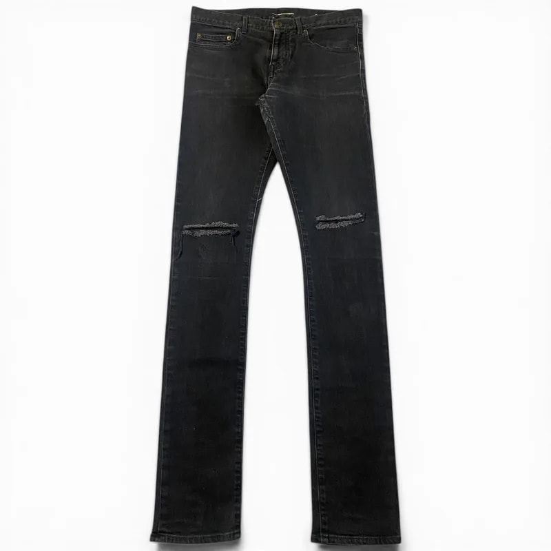 Saint Laurent — Saint Laurent Ripped Knee D02 Jeans — Clothing — resale