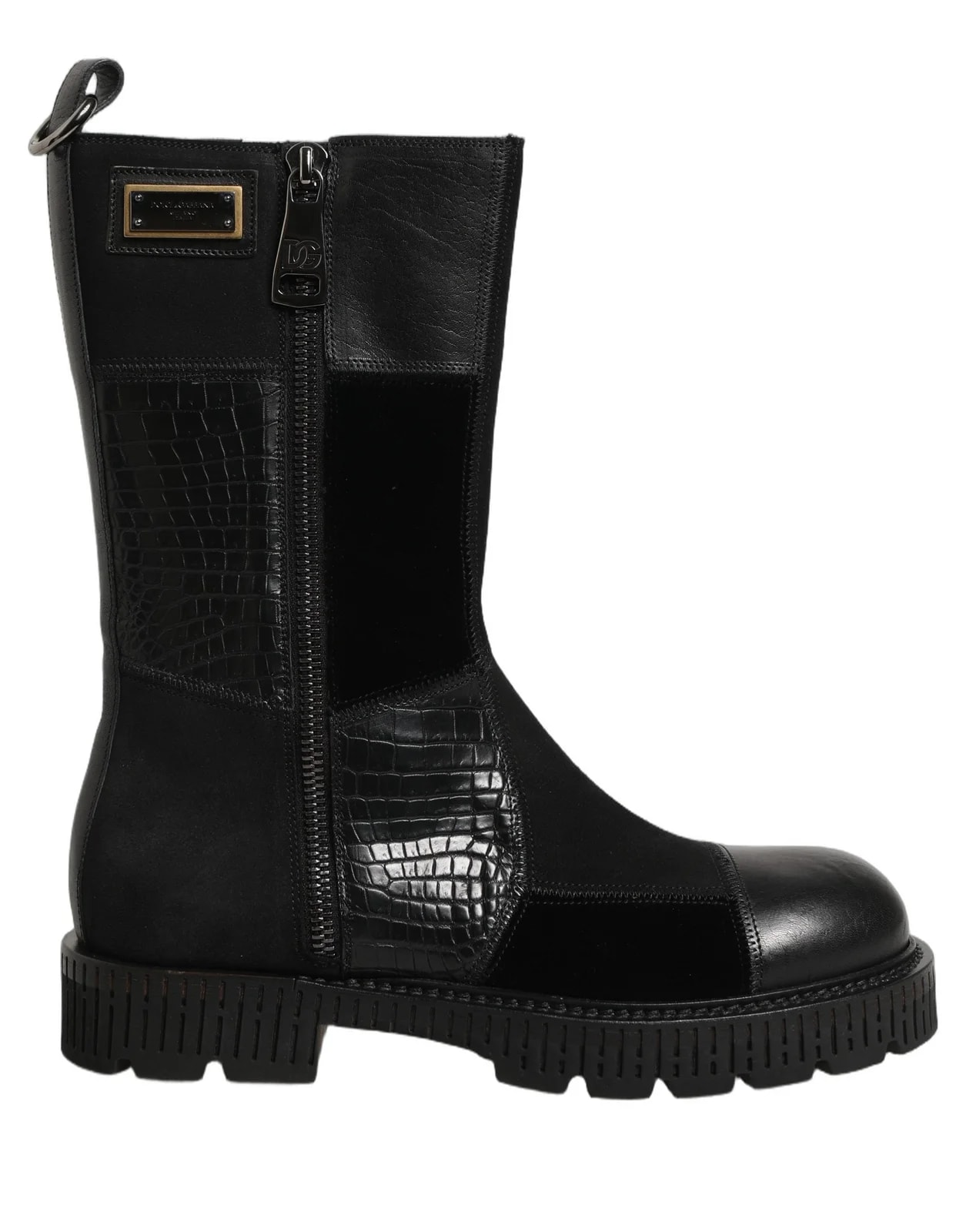 Dolce & Gabbana — Dolce & Gabbana Patchwork Mid Calf — Designer Shoe — resale