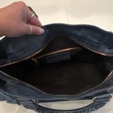 Balenciaga City Satchel Top Handle Zip Detachable Strap Rose Gold HW 2