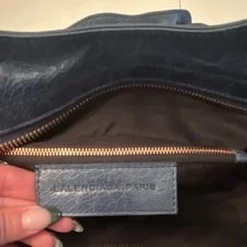 Balenciaga City Satchel Top Handle Zip Detachable Strap Rose Gold HW 3