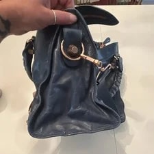 Balenciaga City Satchel Top Handle Zip Detachable Strap Rose Gold HW 4