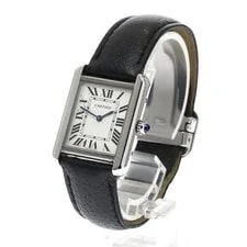 Cartier Tank Solo SM WSTA0030 24mm SS/Leather Silver #C16688 2