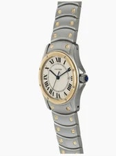 Cartier 30mm Santos Rondo Galbee 1551 18K Yellow Gold Quartz White Dial 3