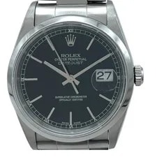 Rolex — Rolex Datejust A 16200 Black Stainless Steel Automatic #OK783 — Watch — resale