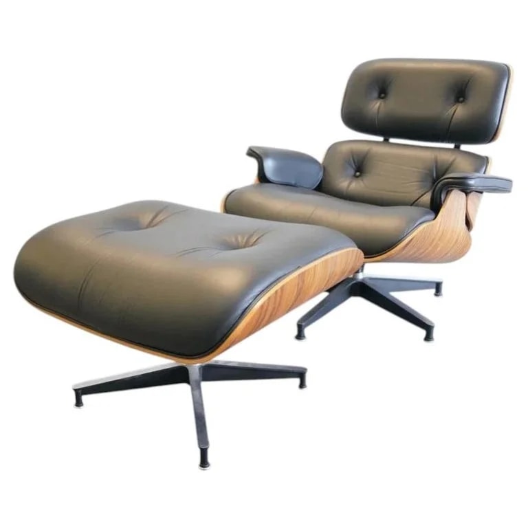 Charles and Ray Eames, Herman Miller — Herman Miller Eames 50th Anniversary Lounge – Black Leather – Rosewood — Furniture — resale