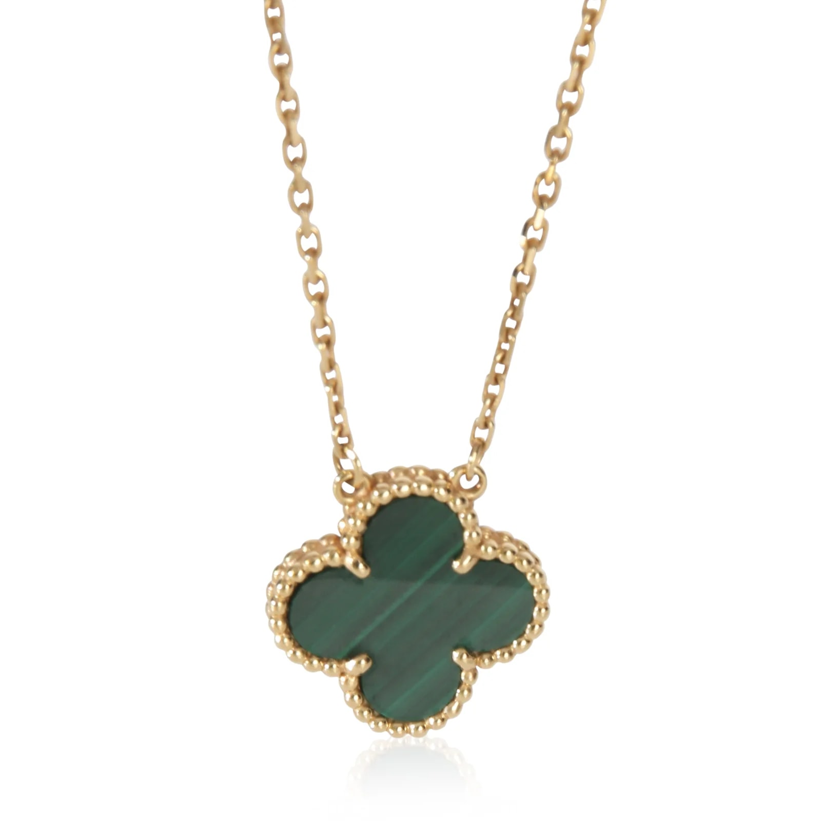 Van Cleef & Arpels — Van Cleef & Arpels Yellow Gold Malachite Alhambra 18k — Jewelry — resale
