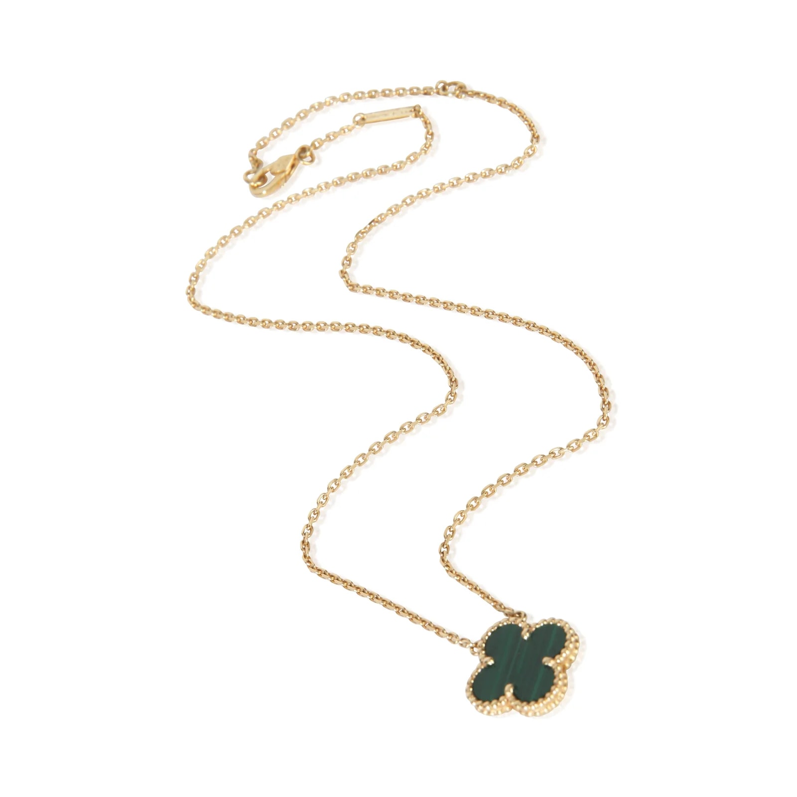 Van Cleef & Arpels Yellow Gold Malachite Alhambra 18k 2