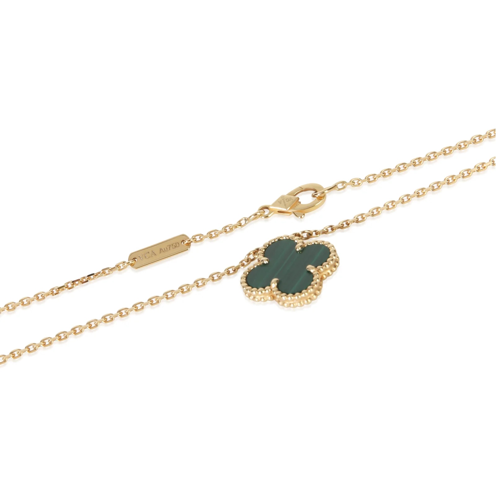 Van Cleef & Arpels Yellow Gold Malachite Alhambra 18k 3