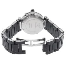 Cartier Pasha DE Chronograph W3140003 33mm SS Black #C6668 4