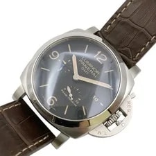 Panerai Luminor1950 3 GMT PAM01321 44mm Stainless Steel Black Dial OKW1102 4