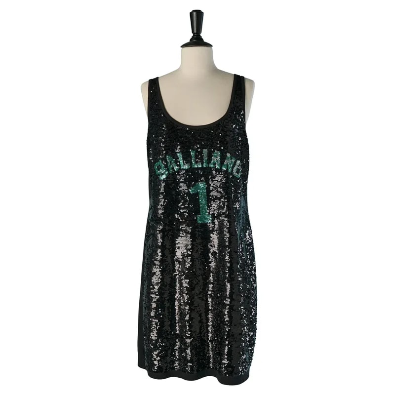 Galliano — Sleeveless Sequin Cotton Dress — Clothing — resale