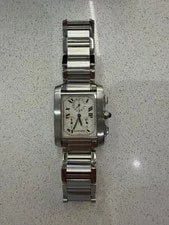Cartier Tank Francaise Chronoflex 2303 With Box 2