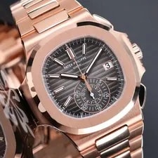 Patek Philippe — Patek Philippe Nautilus 5980-1R Discontinued 40mm Rose Gold Black Dial Full Set — Watch — resale