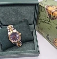 Rolex 16013 Datejust 36 Steel & 18Kt Gold Police Dubai Blue Dial Jubilee 1983 3